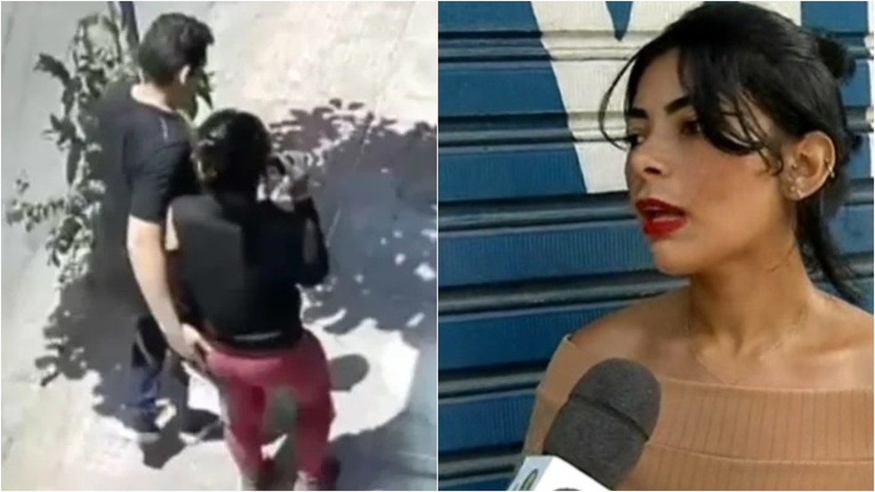 Homem passa a mão no corpo de locutora em Sobral e vai preso por assédio — Foto: TV Verdes Mares/Reprodução