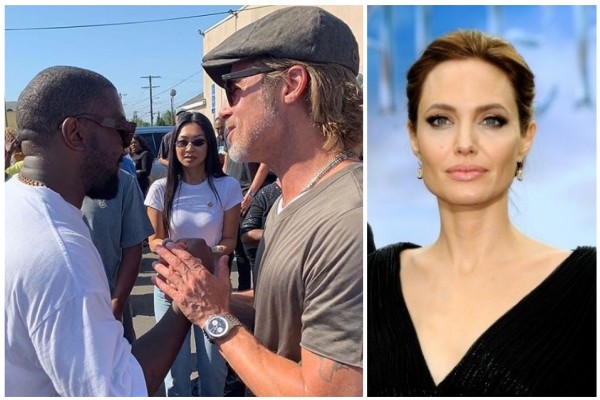 Kanye West e Brad Pitt no Sunday Service e Angelina Jolie (Foto: Getty Images)