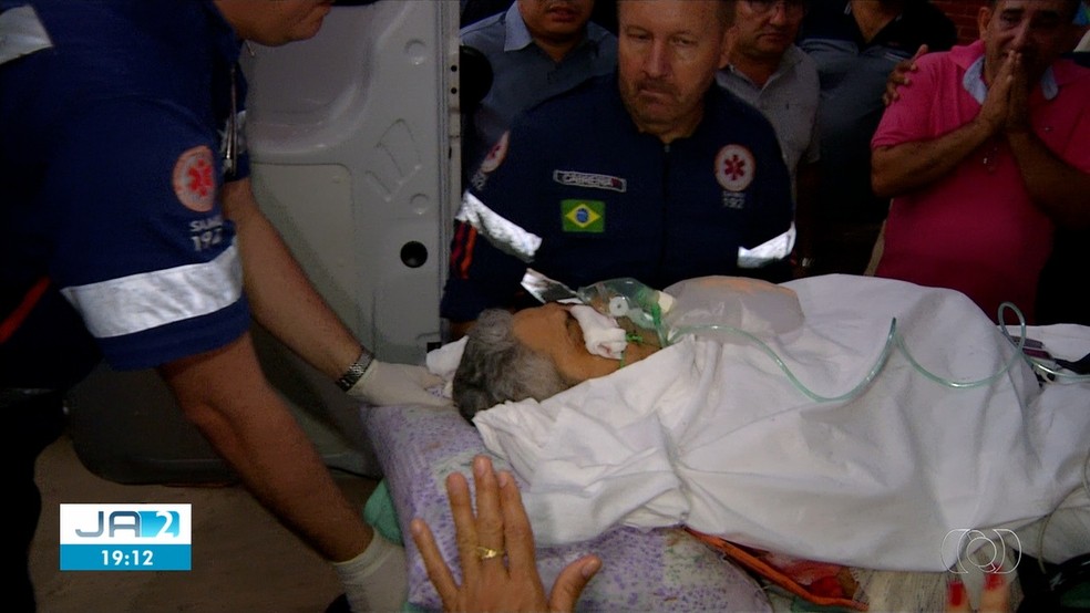 Prefeito foi levado ao HGP após ser baleado na cabeça — Foto: Reprodução/TV Anhanguera