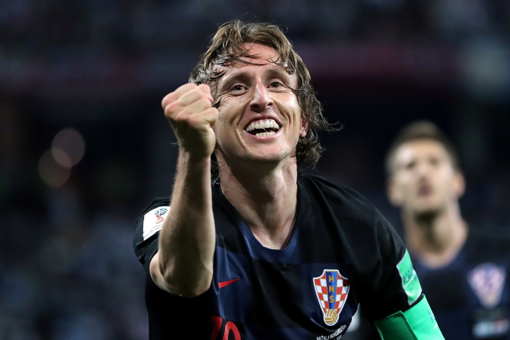 Modric pode se credenciar ao tÃ­tulo de melhor do mundo com a conquista da Copa do Mundo (Foto: REUTERS/Ivan Alvarado)