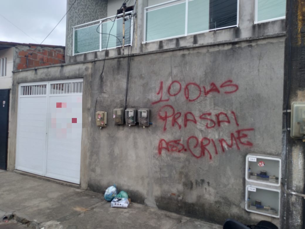 Pichações com ameaça ordenam moradores a saírem de casa no Ceará; polícia investiga