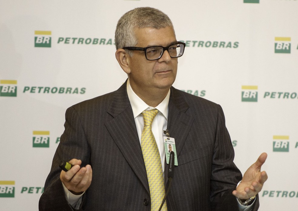 O diretor financeiro da Petrobras, Ivan Monteiro, ao apresentar resultados da empresa em maio de 2017 (Foto: André Ribeiro / Agência Petrobras)
