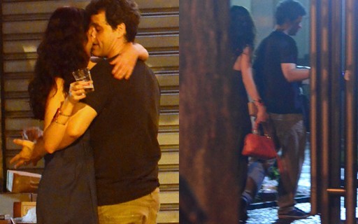 Bruno Garcia beija muito e vai embora com morena após barzinho