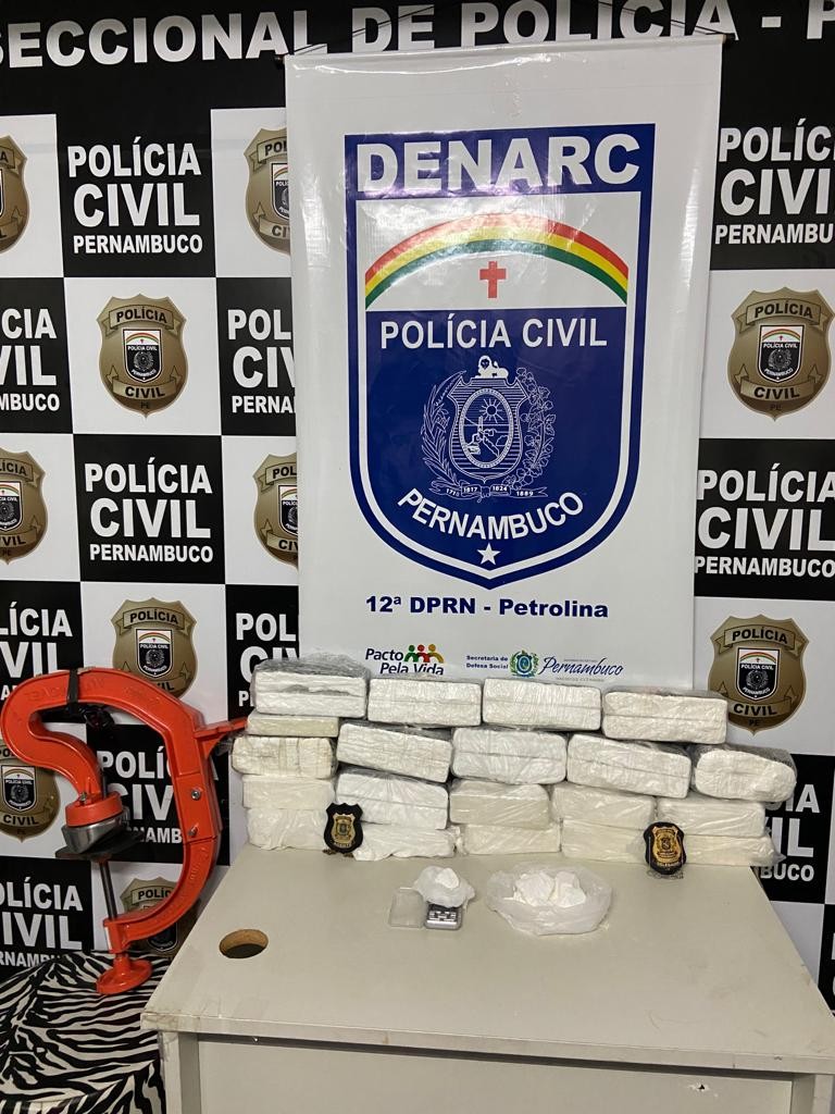 Três homens são presos com 20kg de cocaína no bairro Jardim Amazonas em Petrolina