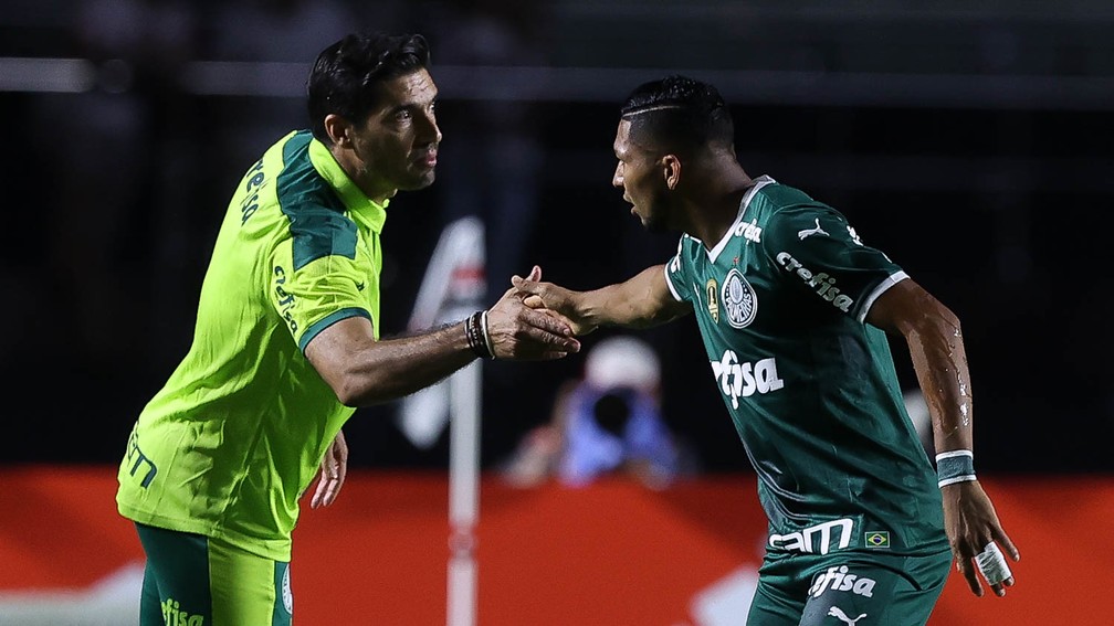Abel Ferreira e Rony em São Paulo x Palmeiras — Foto: César Greco/Agência Palmeiras