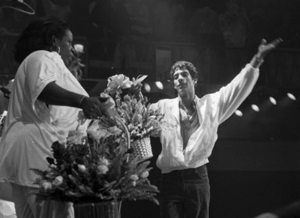 O artista na casa de shows Asa Branca, em 1988