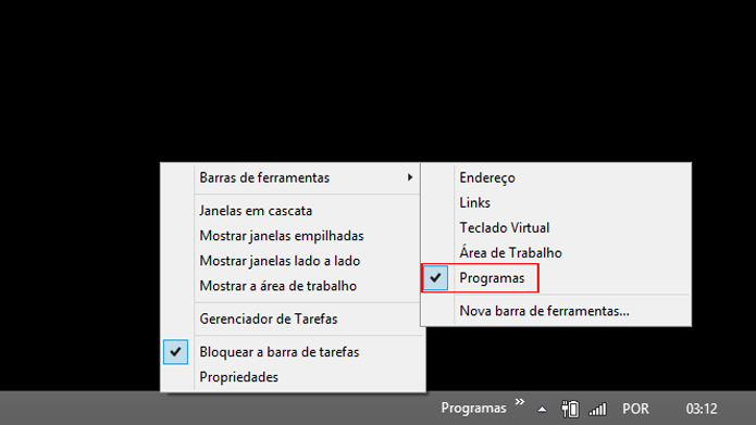 Recurso pode ser removido a partir da barra de tarefas (Foto: Reprodu??o/Windows)