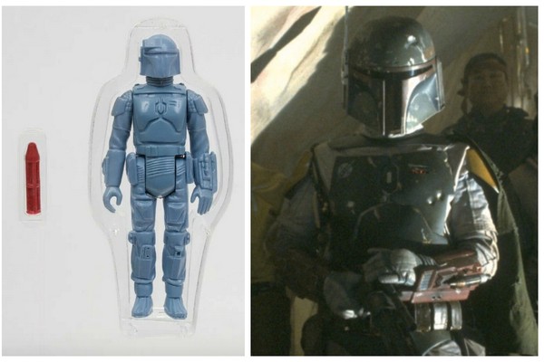 O protótipo do bonequinho do personagem Boba Fett, da franquia Star Wars, colocado em leilão na internet (Foto: Divulgação)
