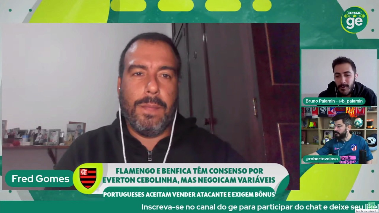 “Há otimismo no Flamengo”, diz Fred Gomes sobre possível vinda de Everton Cebolinha
