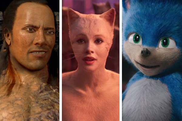 O Retorno da Múmia (2001); Cats (2019); Sonic: O Filme (2020) (Foto: Divulgação)