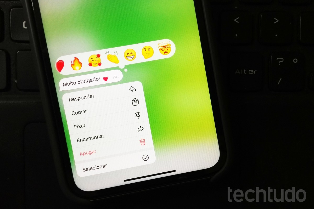 Como reagir a mensagens no Telegram