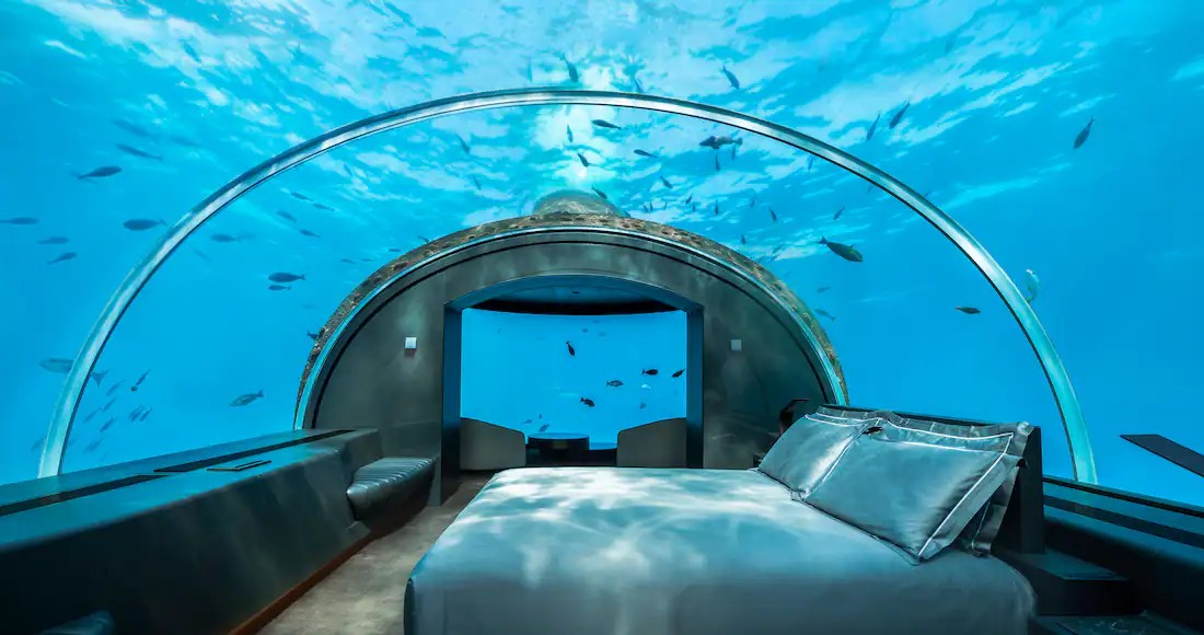 Rodrigo Faro dorme em quarto submarino nas Maldivas com diária de R$ 101 mil (Foto: Divulgação)