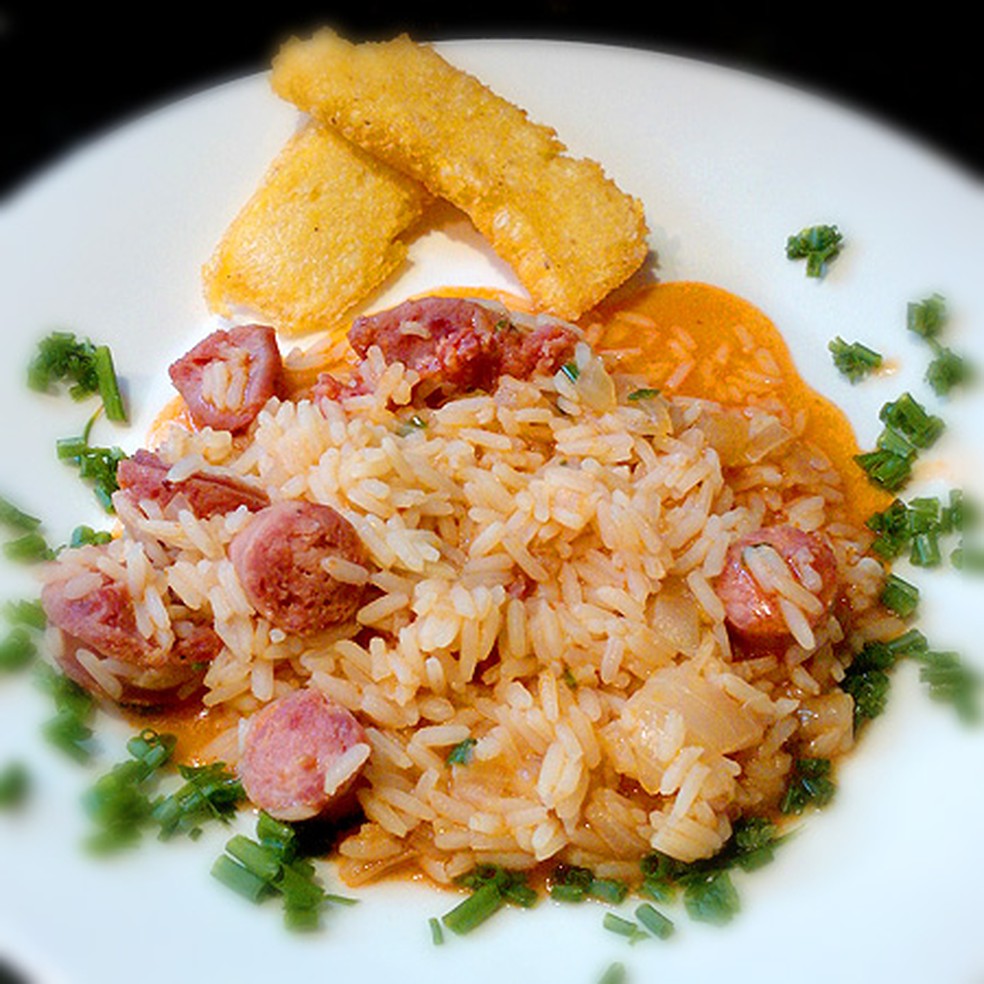 Arroz Com Linguiça | Acompanhamentos | Receitas