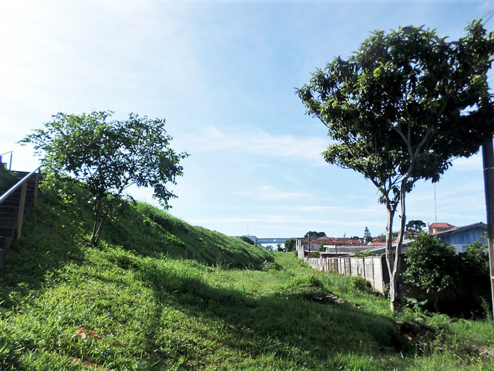 Imagens antes e depois da horta comunitária (Foto: Manoel Silva)