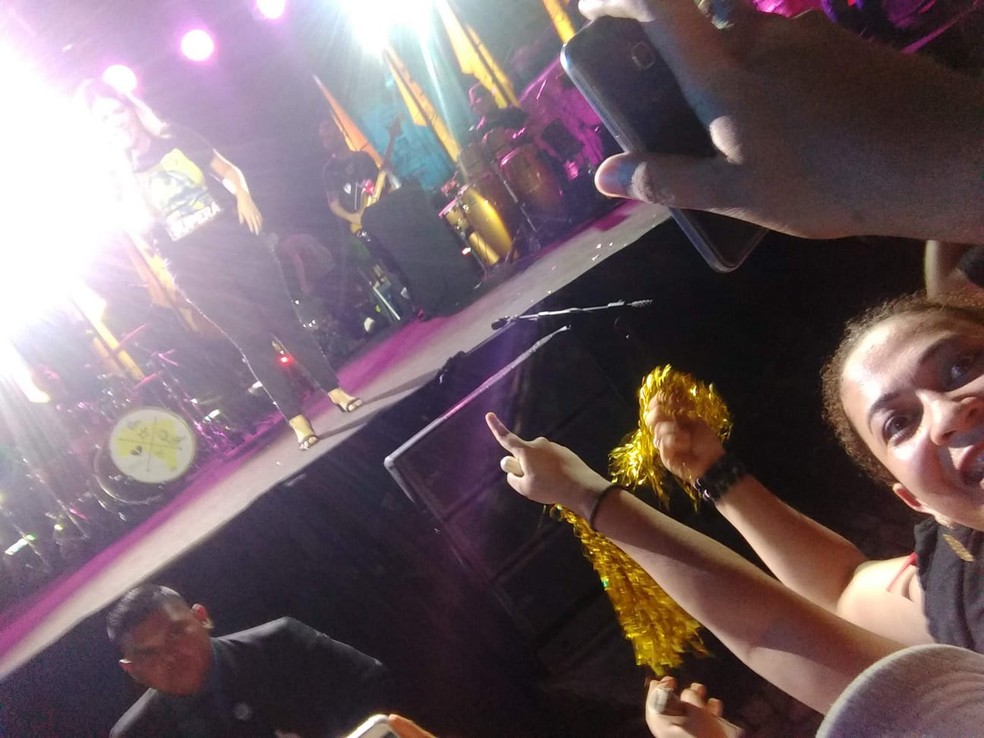 Erika Lima lembrou de último show de Marília Mendonça em Manaus, em 2019. — Foto: Arquivo Pessoal