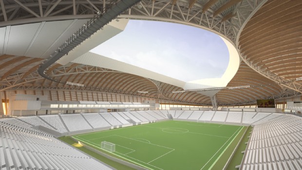 Estádio Al-Wakrah tem design assinado por Zaha Hadid (Foto: Divulgação)