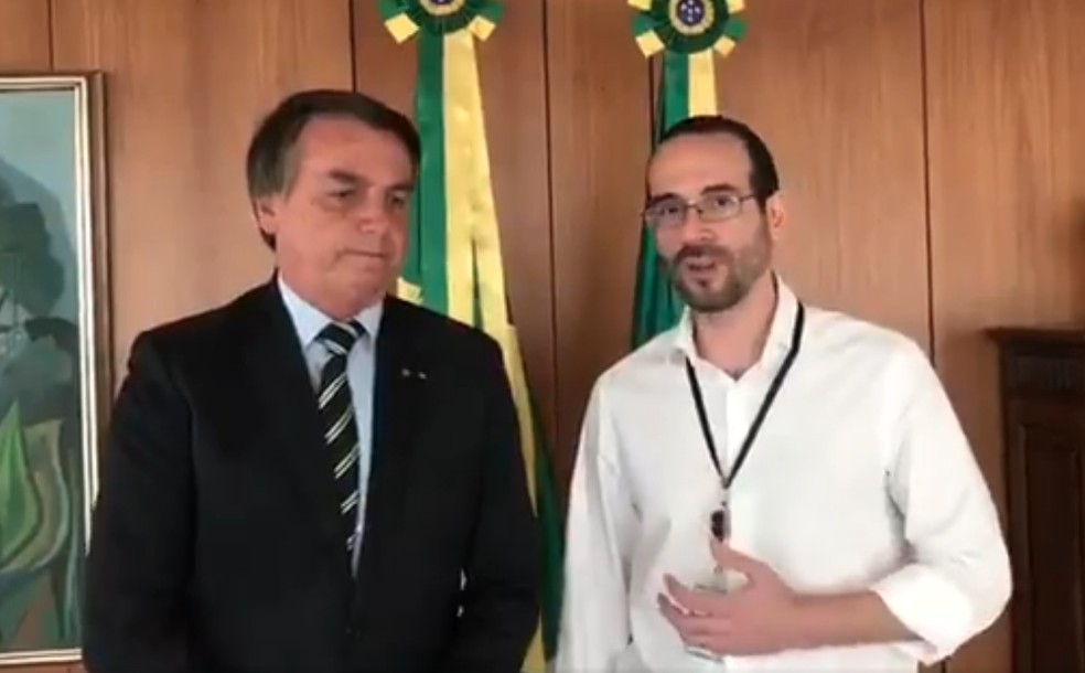 Arthur Weintraub e Bolsonaro — Foto: Reprodução/Twitter