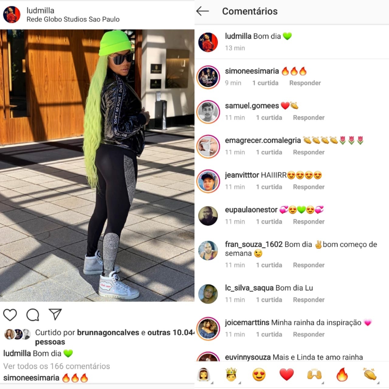 Comentários na publicação de Ludmilla (Foto: Reprodução/Instagram)