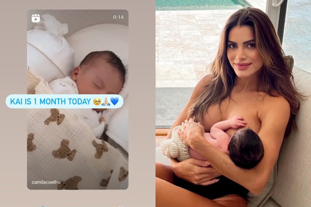 Camila Coelho comemora aniversário de 1 mês do filho (Foto:  Reprodução/ Instagram)