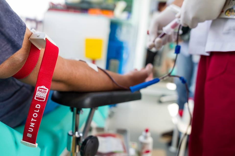 Interessados doam sangue em campanha organizada por festival de música (Foto: Reprodução/ Facebook)