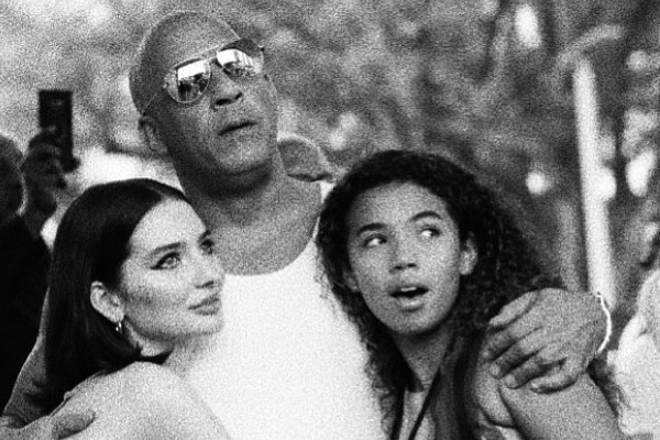 A modelo Meadow Walker (à esq.) com o ator Vin Diesel e a filha dele, Similce (Foto: Reprodução / Instagram)