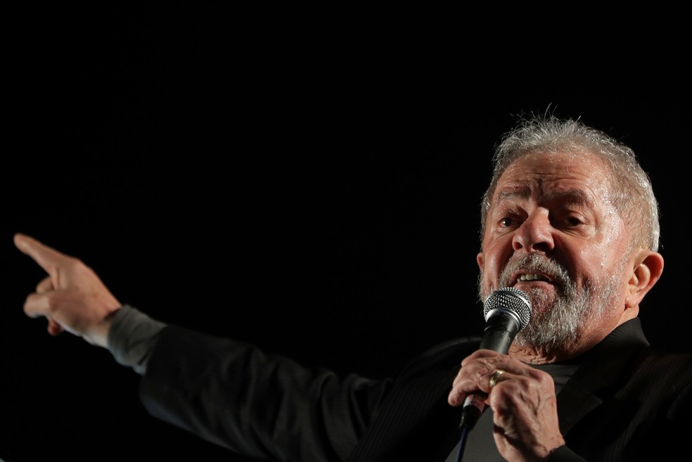 Lula durante protesto em São Paulo no dia 20 de julho de 2017 (Foto: (AP Photo/Andre Penner)