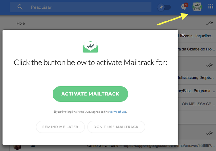 Mailtrack passa a funcionar no Inbox by Gmail (Foto: Reprodução/Melissa Cruz)