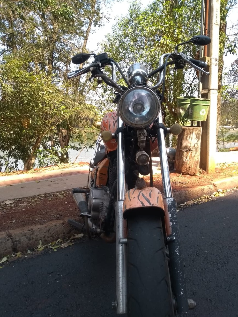 Darcy usa moto para trabalhar todos os dias — Foto: Arquivo pessoal