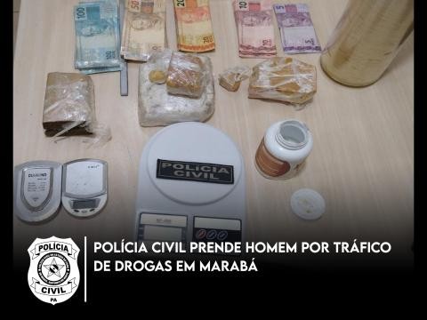 Homem é preso ao ser flagrado com crack, cocaína e maconha em Marabá
