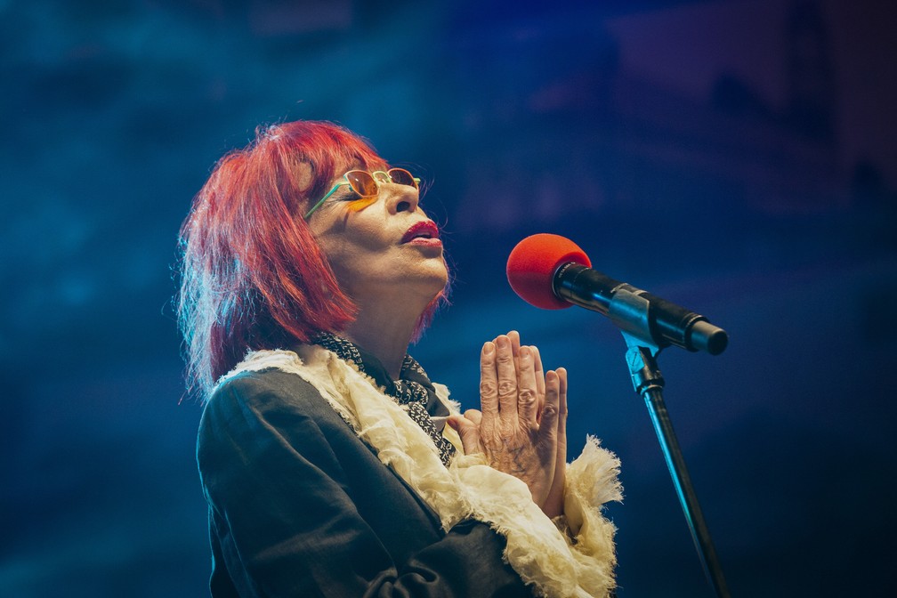 Rita Lee durante show de aniversário de 459 anos de São Paulo, em 25 de janeiro de 2013 — Foto: Ale Frata/Código19/Estadão Conteúdo/Arquivo