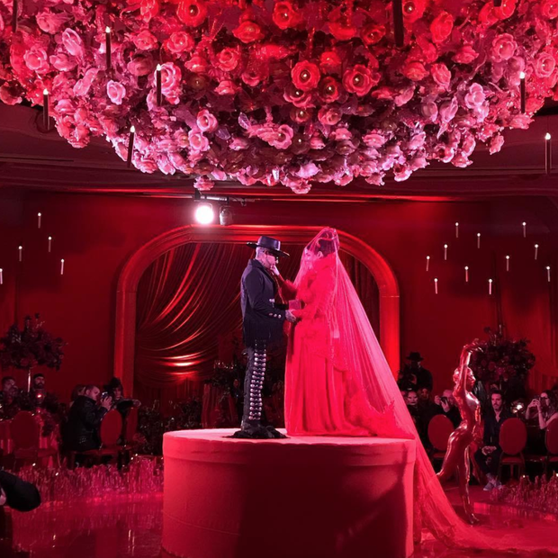 O casamento de Kat Von D e Leafer Sayer. (Foto: Instagram Bam Margera/ Reprodução)