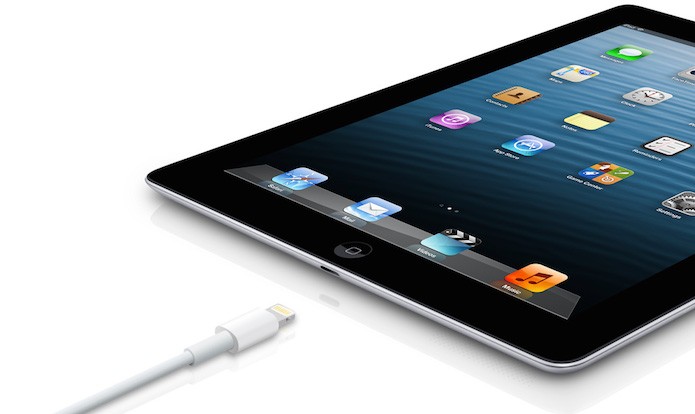 iPad 4 ou iPad com tela Retina trouxe o conector Lightning (Foto: Divulga??o/Apple)