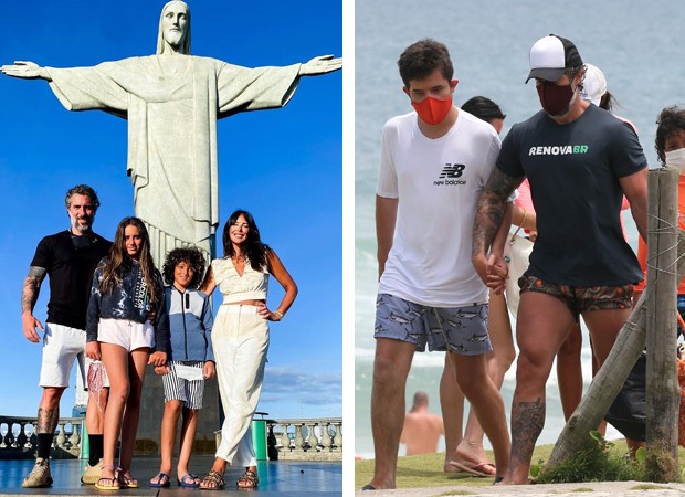 Marcos Mion vai ao Cristo Redentor e curte praia com a família (Foto: Reprodução Instagram)