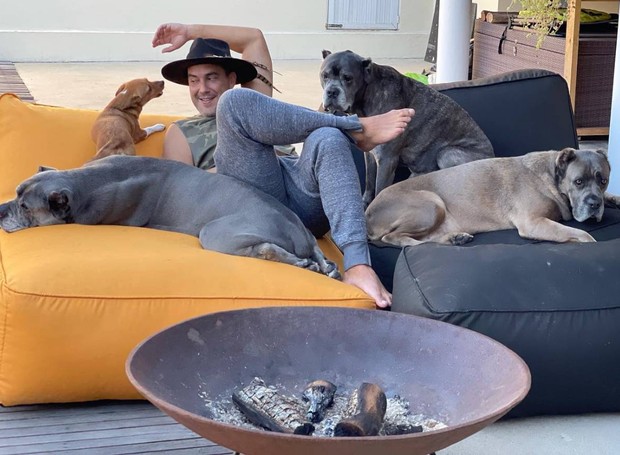 André Marques com suas cachorras (Foto: Instagram/@euandremarques/Reprodução)