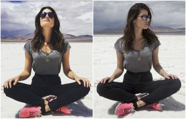 Isabelli Fontana em campanha no Deserto do Atacama, no Chile (Foto: Divulgação/Instagram)