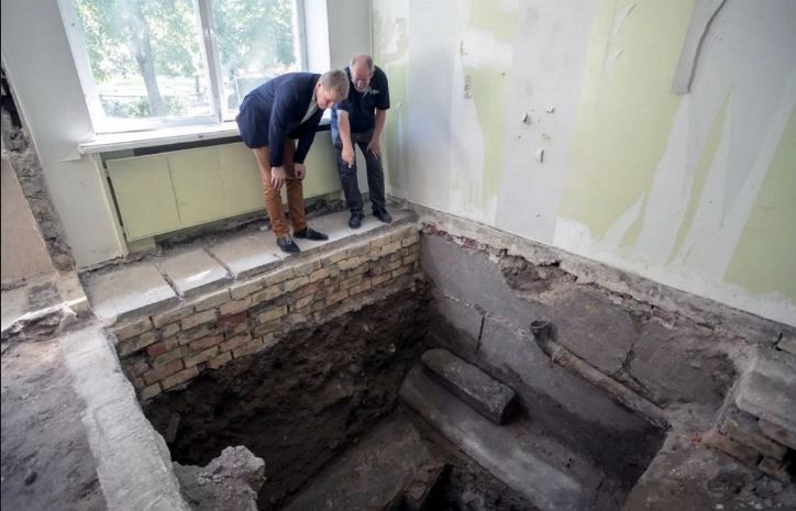 Escavações na Grande Sinagoga, na Lituânia (Foto: Vilna Great Synagogue and Shulhoyf Research Project)