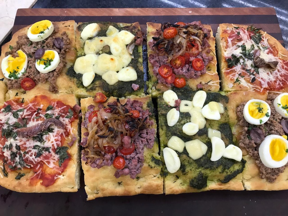 Mosaico De Focaccia Do Chef Ravioli