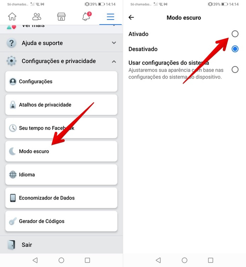 modo noturno no facebook como ativar e usar no celular android redes sociais techtudo