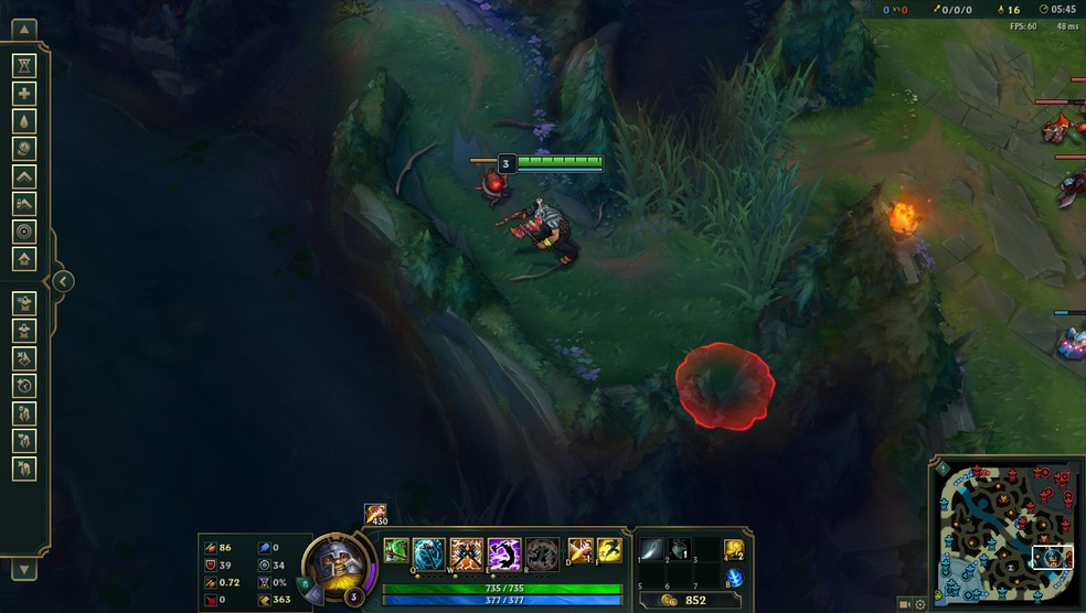 Esse pinstouro na Bot Lane é muito interessante para o caçador realizar um ataque surpresa (Foto: Reprodução/Victor de Abreu)