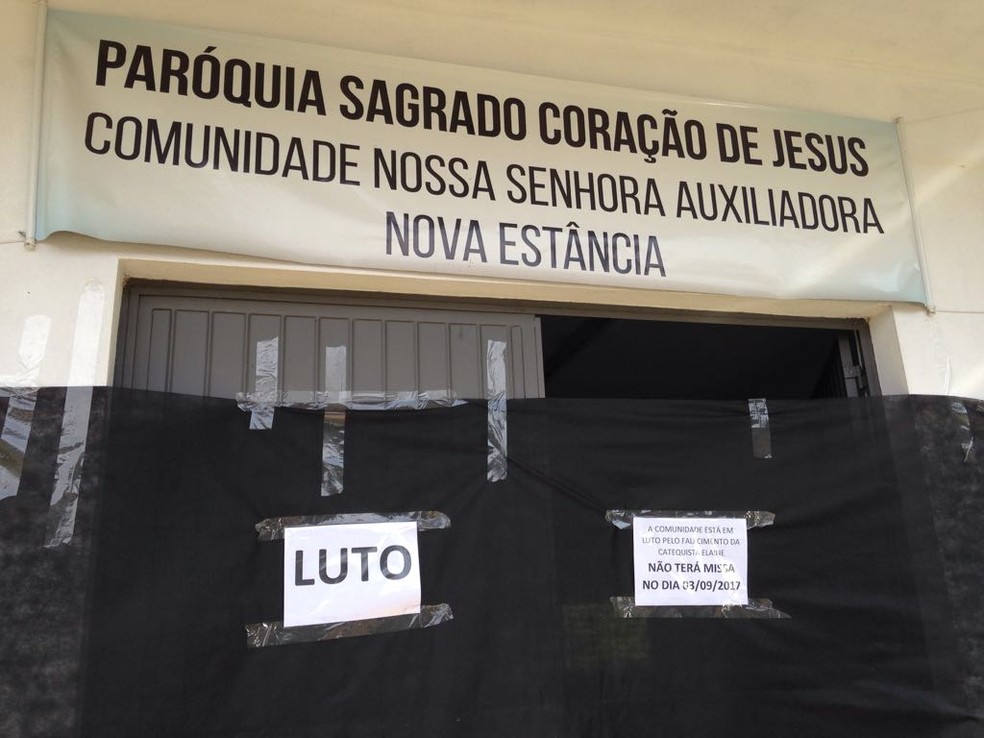 Comunidade está em luto devido à morte de professora de catequese (Foto: Josmar Leite/RBS TV)