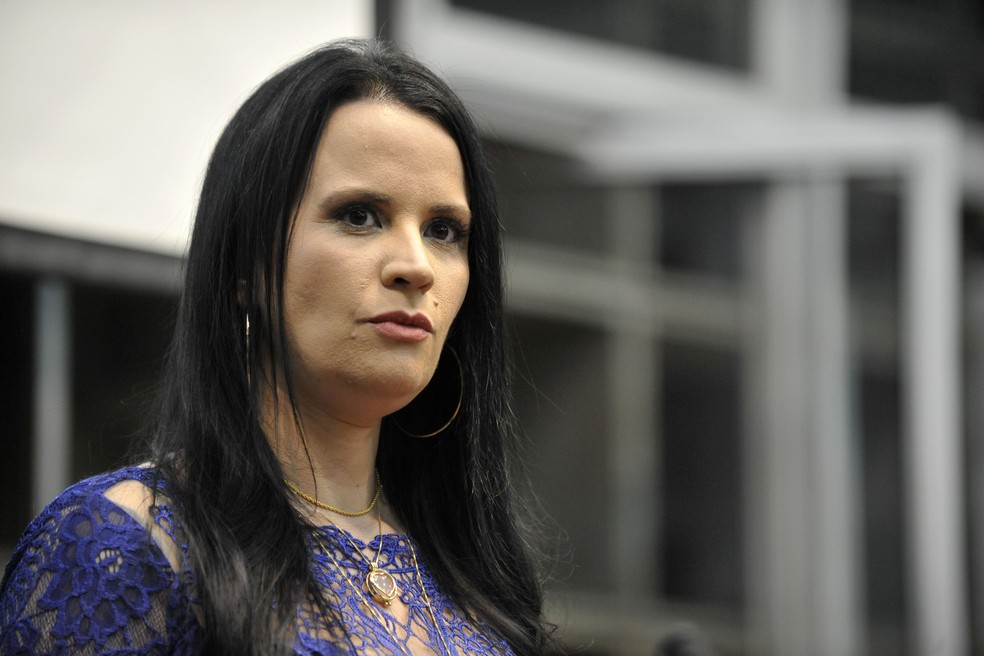 A deputado estadual Letícia Aguiar  em evento na Alesp.  — Foto: Secom/Alesp