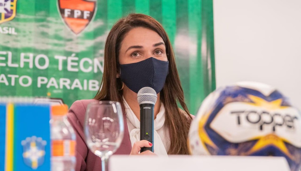 Michelle Ramalho é presidenta da FPF — Foto: Rômulo Melquíades / FPF-PB