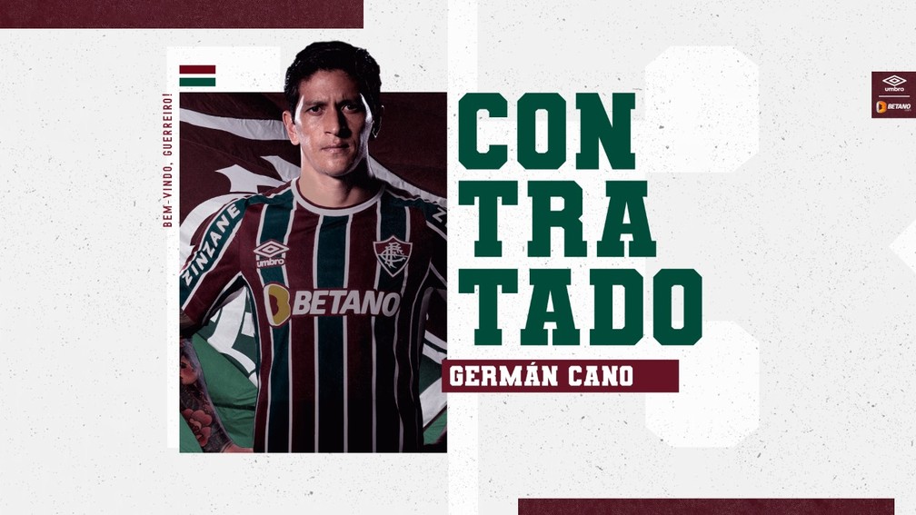 Cano  anunciado pelo Fluminense  Foto: Divulgao / FFC