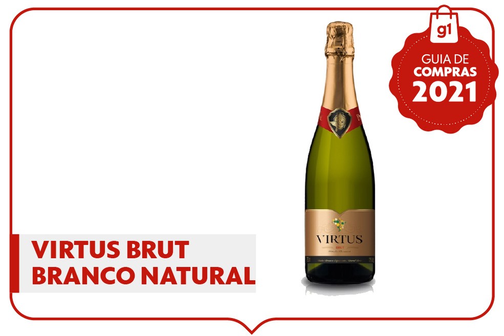 Espumante Virtus Brut Branco Natural  — Foto: g1