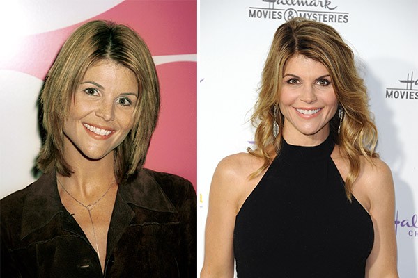 Lori Loughlin ('90210') em 2000 e 15 anos depois, aos 50 anos (Foto: Getty Images)