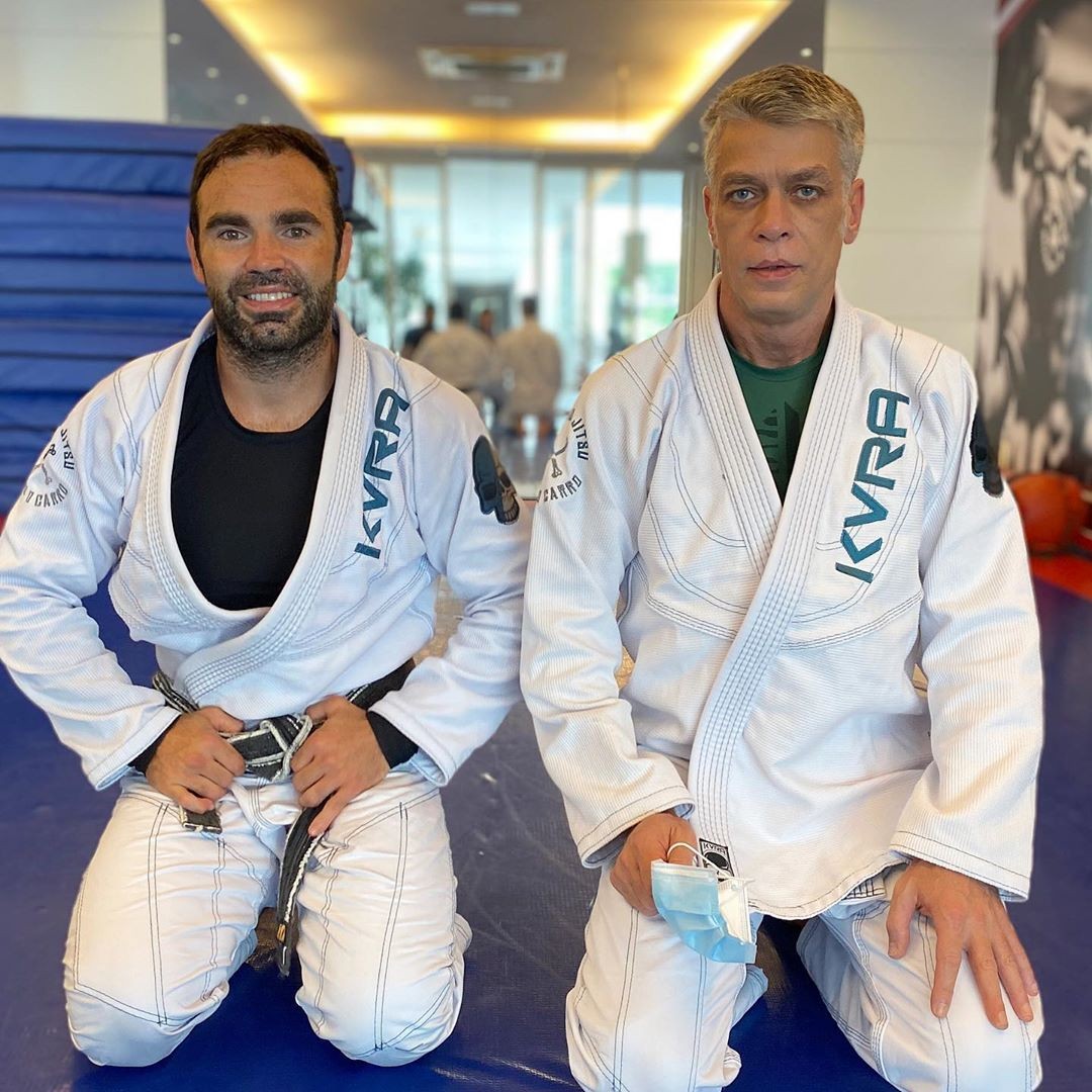 Fabio Assunção com o treinador Chico Salgado (Foto: Reprodução/Instagram)