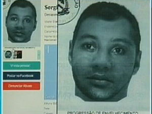 Imagem de como estaria Sérgio Leonardo, que foi raptado com um ano de idade (Foto: Reprodução/TV Anhanguera)