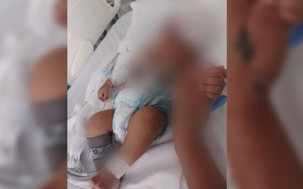 Bebê de 2 meses ficou internado após ser atingido por celular, mas morreu em hospital, em Valparaíso de Goiás — Foto: Reprodução/Redes Sociais