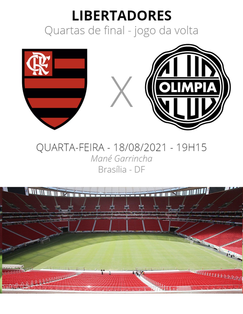 Flamengo x Olimpia - Libertadores 2021 — Foto: ge