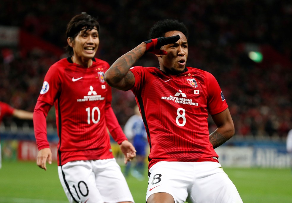 Rafael Silva comemora o gol que selou o título do Urawa Red Diamonds (Foto: Reuters)